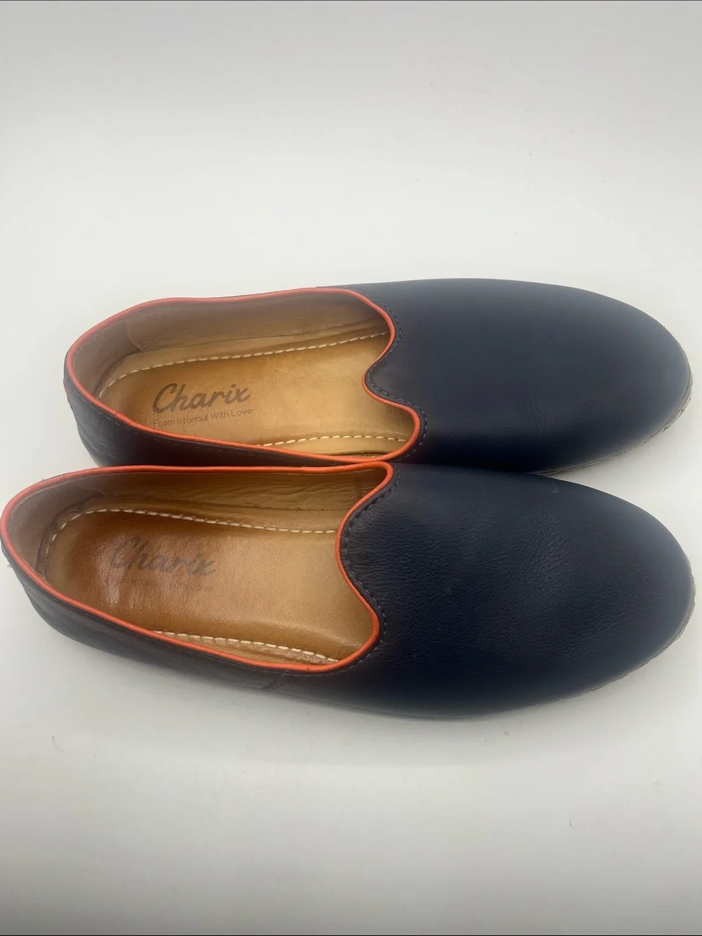 Charix Unisex Slip-On Loafers in Navy Blue